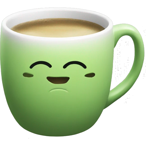Aesthetic mug matcha emoji