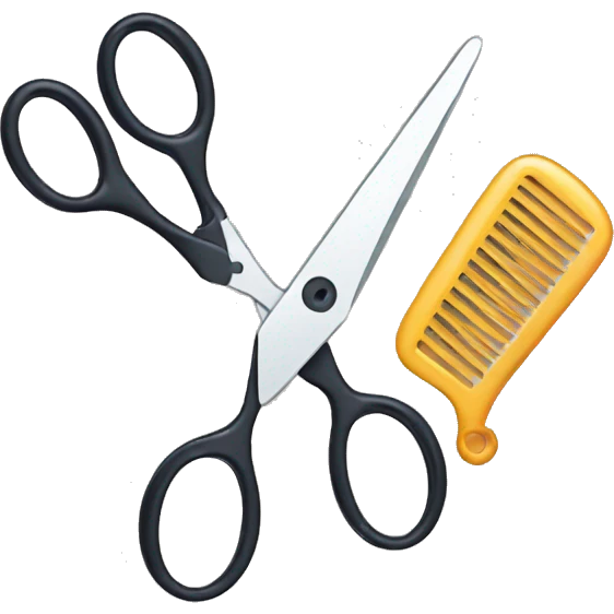scissors and comb emoji