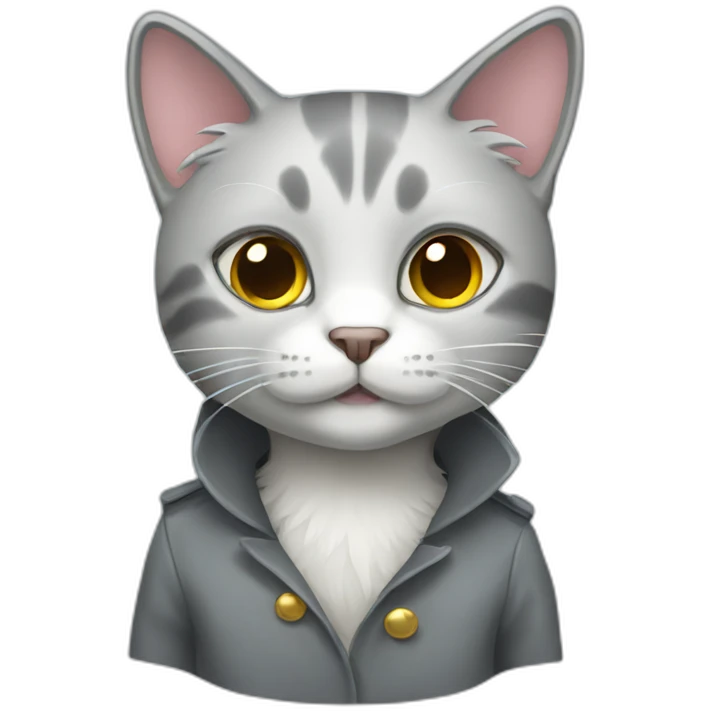 silver coat cat emoji