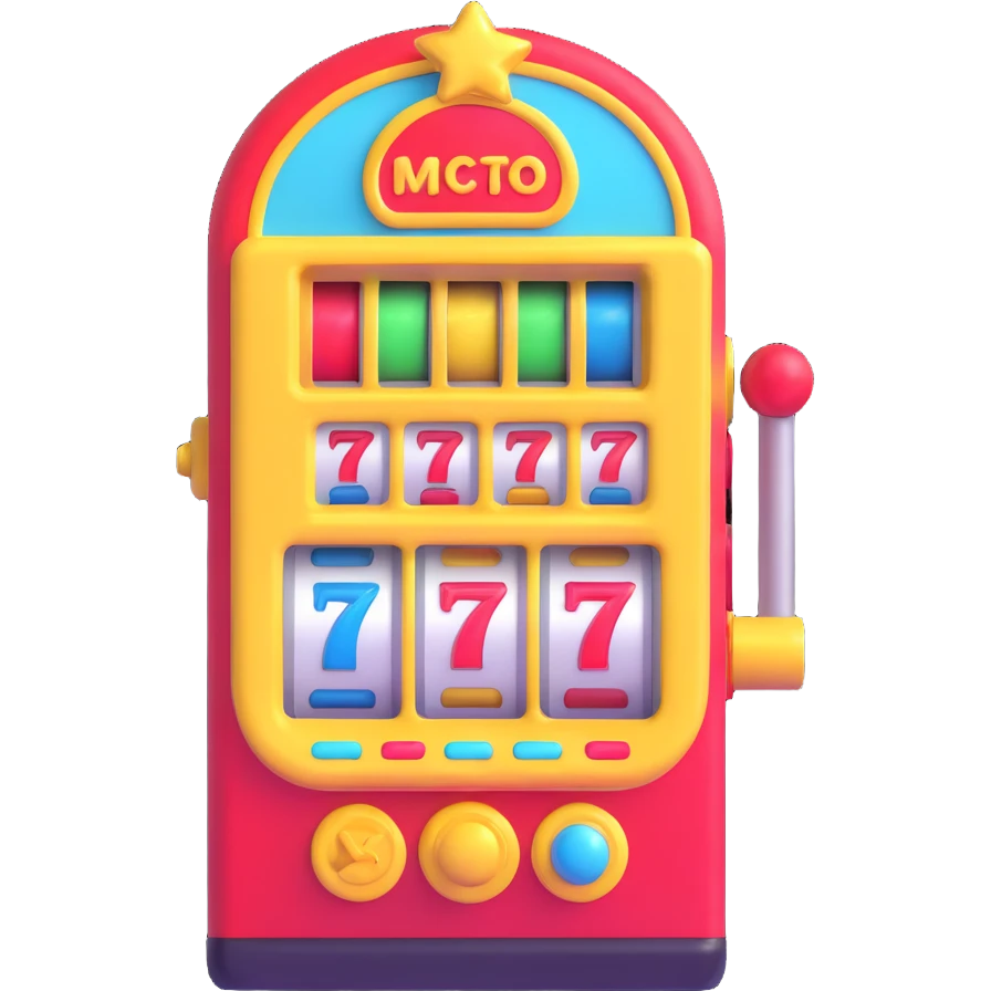 slot machine, 3D emoji style, cute, shiny, playful emoji