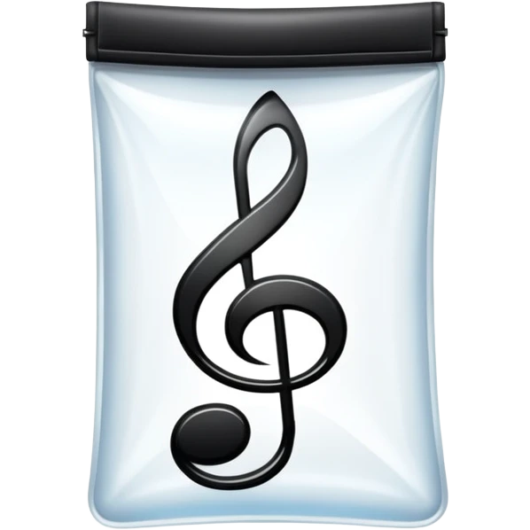 ziplock bag with a musical note inside emoji