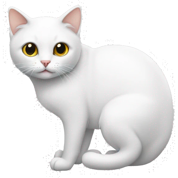 Cat white emoji