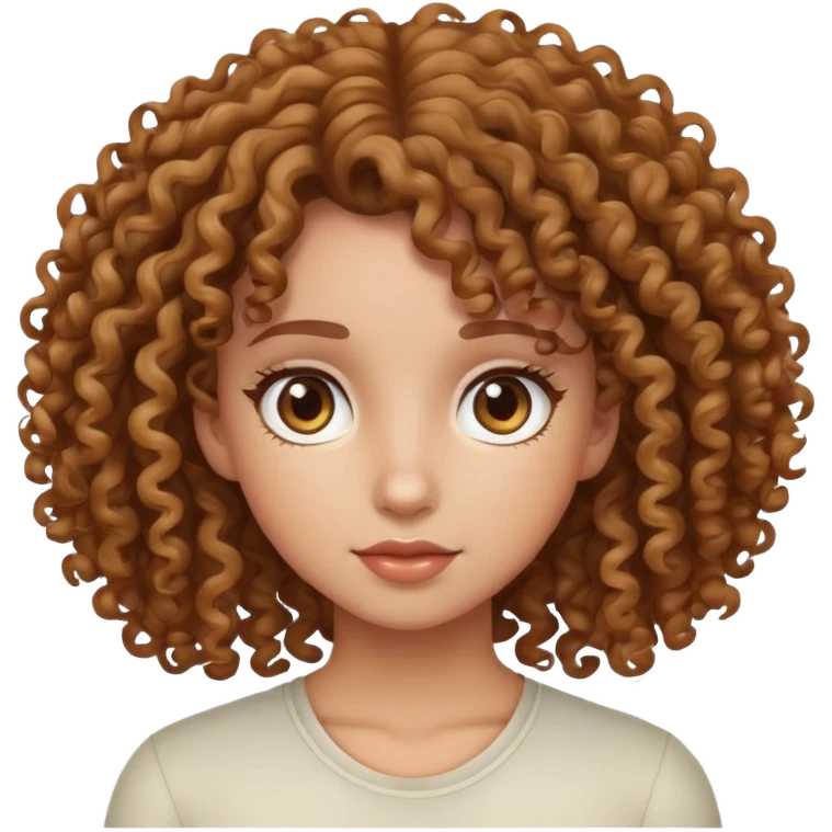 Menina de cabelo cacheado  emoji