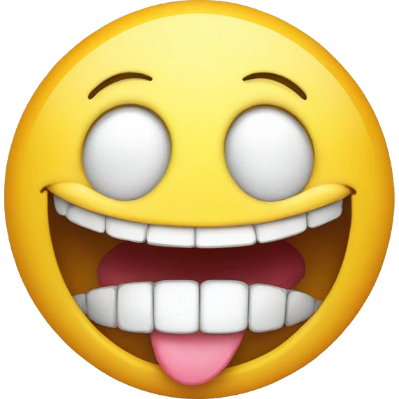 Smiley with tongue over upper teeth  emoji
