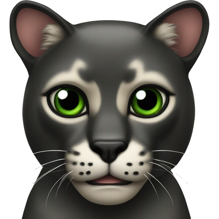 Animal pantera negra con ojos verdes emoji