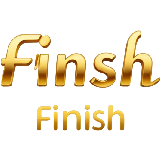 The Word "finish" written in script emoji