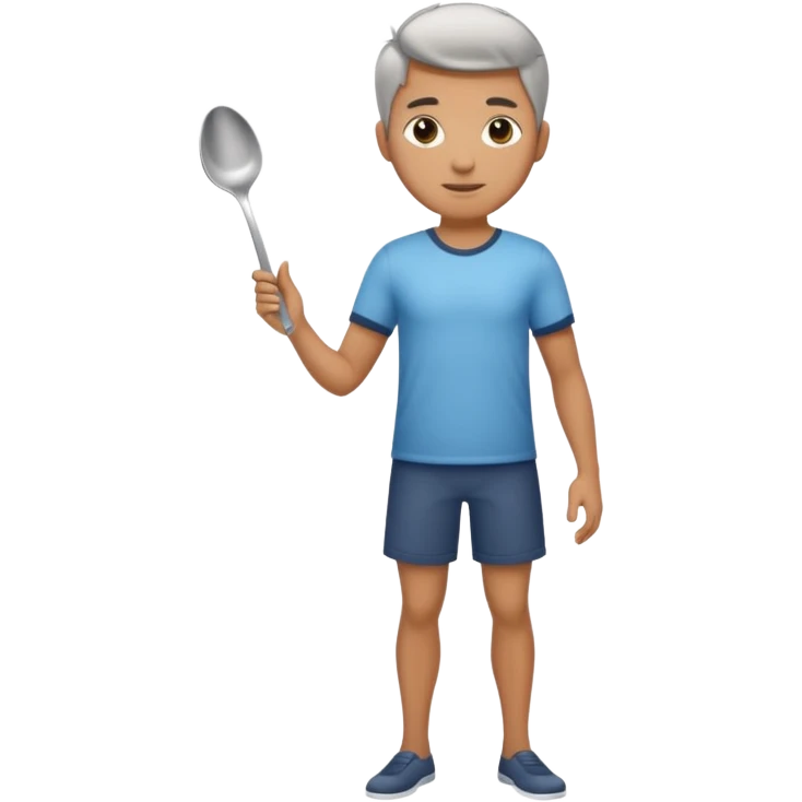 Full body male with a spoon emoji