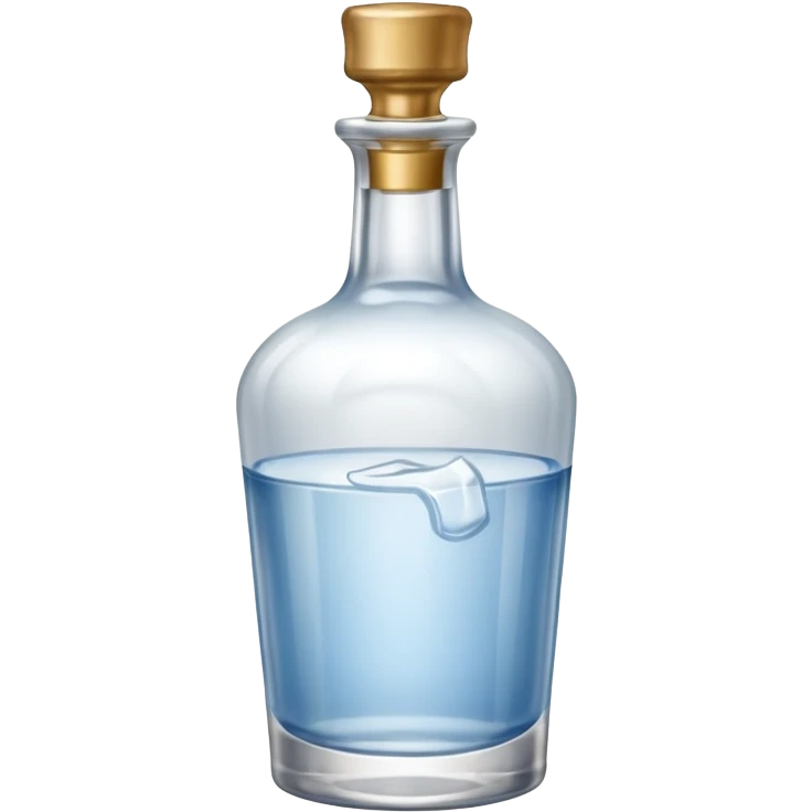 A bottle of vodka emoji with a handle and a knocker and a different color. emoji