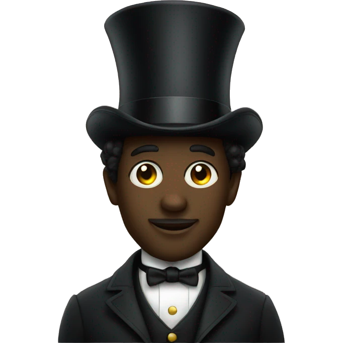 british black man with a tophat and monocle emoji