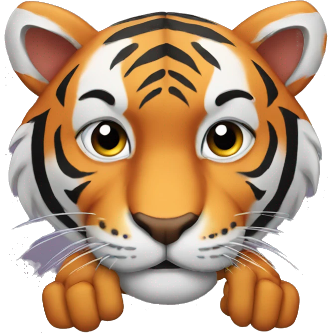 Tiger showing claws emoji