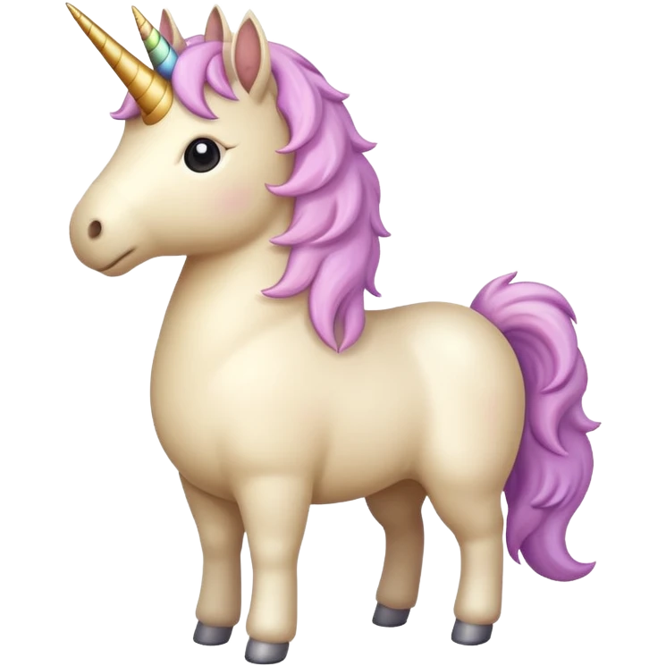 beige unicorn emoji
