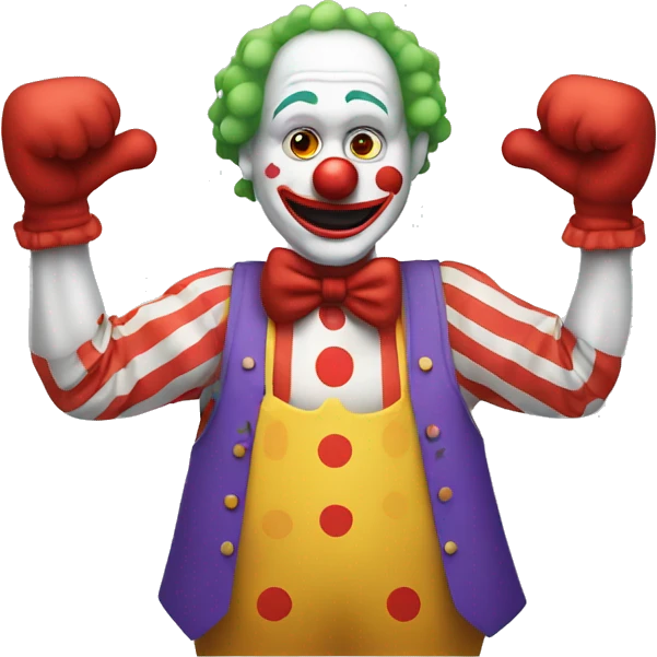 Clown with big arms emoji