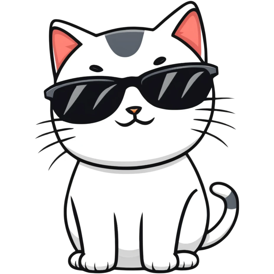 Cat with sunglasses emoji