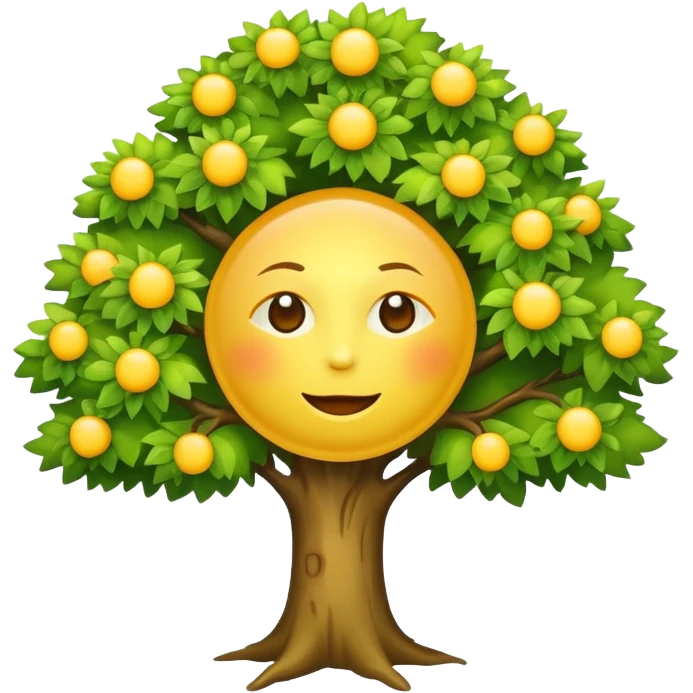 Tree with sun emoji