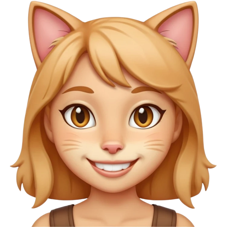 cat girl, smile emoji