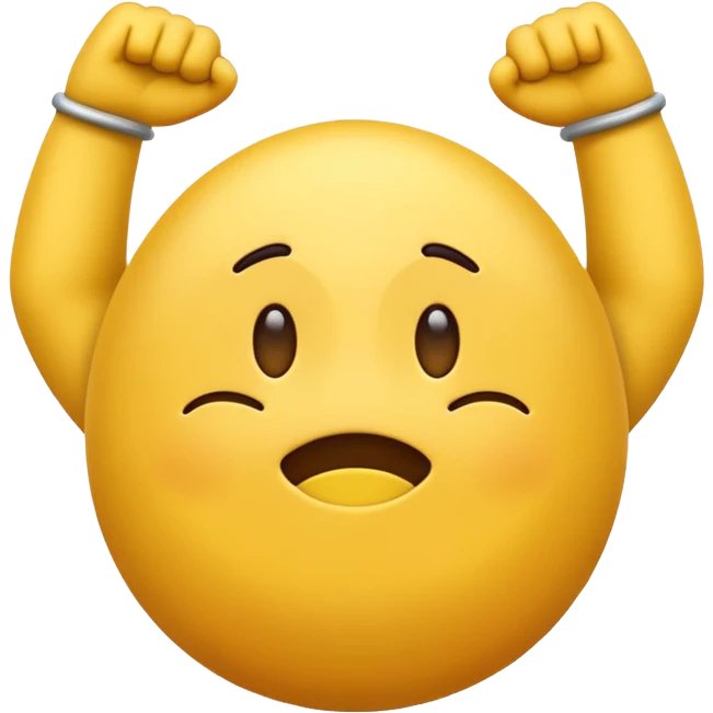make a yellow simple emoji of flexing back  emoji