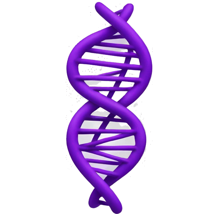 Purple DNA double helix emoji