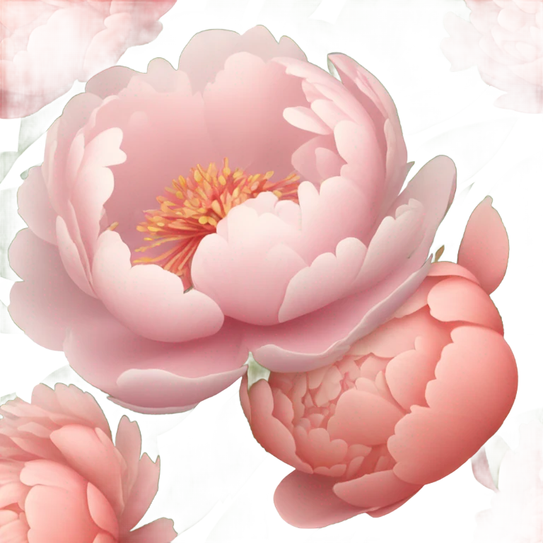 Peonies bouquet emoji