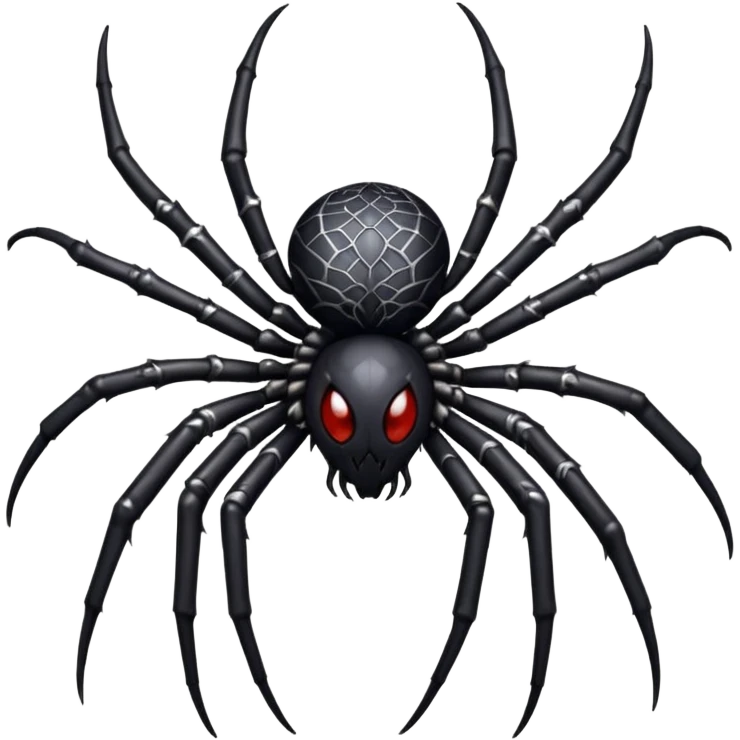 gothic spider, black and silver, mystical and ornate, no background emoji