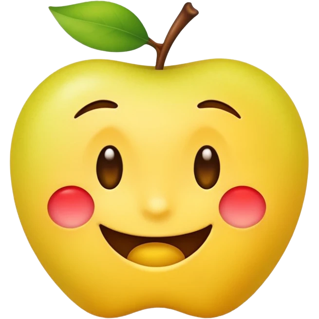winking, mischievous emoji with a suggestive shape, keeping it light and abstract, apple emoji style emoji
