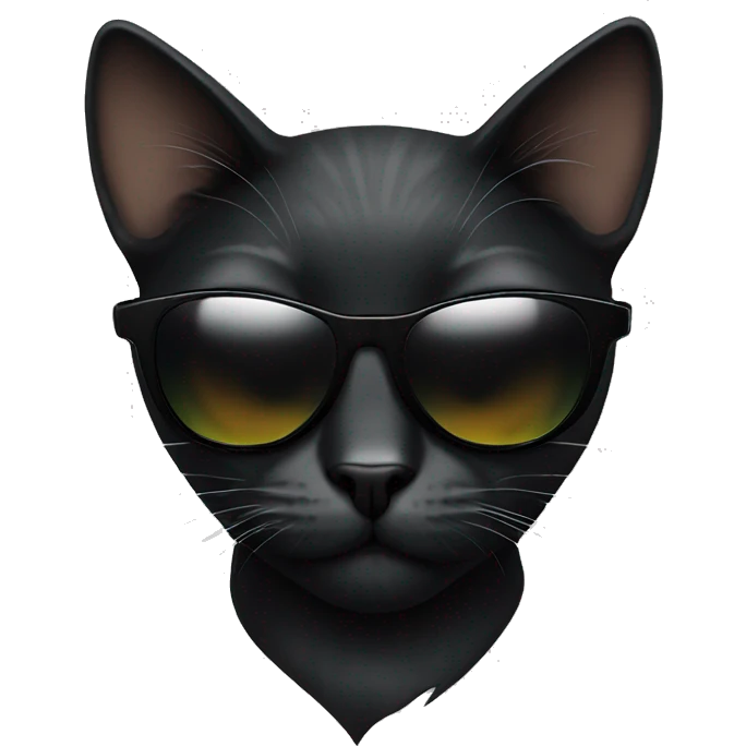 Black Cat with sunglasses emoji