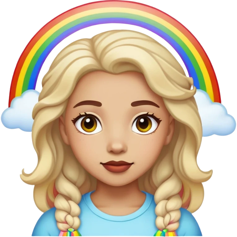 YLLA  with a rainbow background emoji
