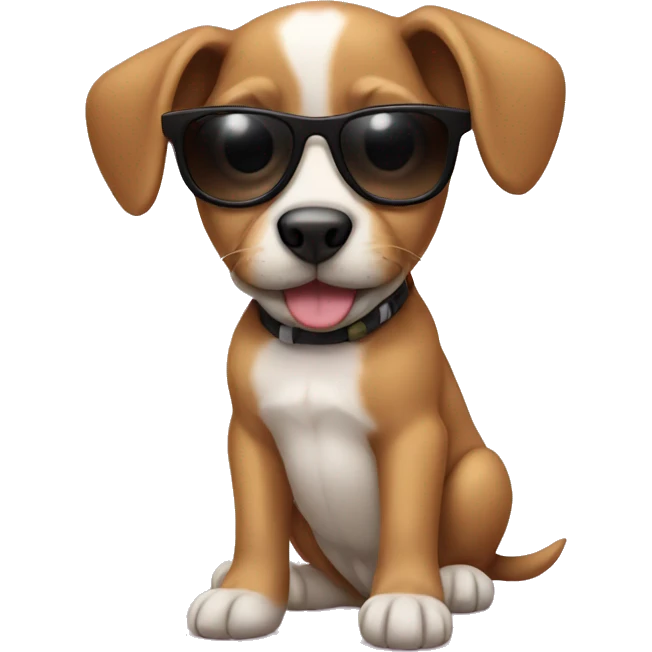 Puppy with sunglasses emoji