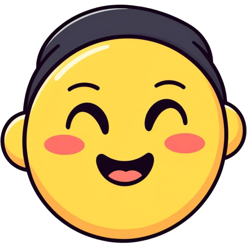 An emoji blushing a lot emoji
