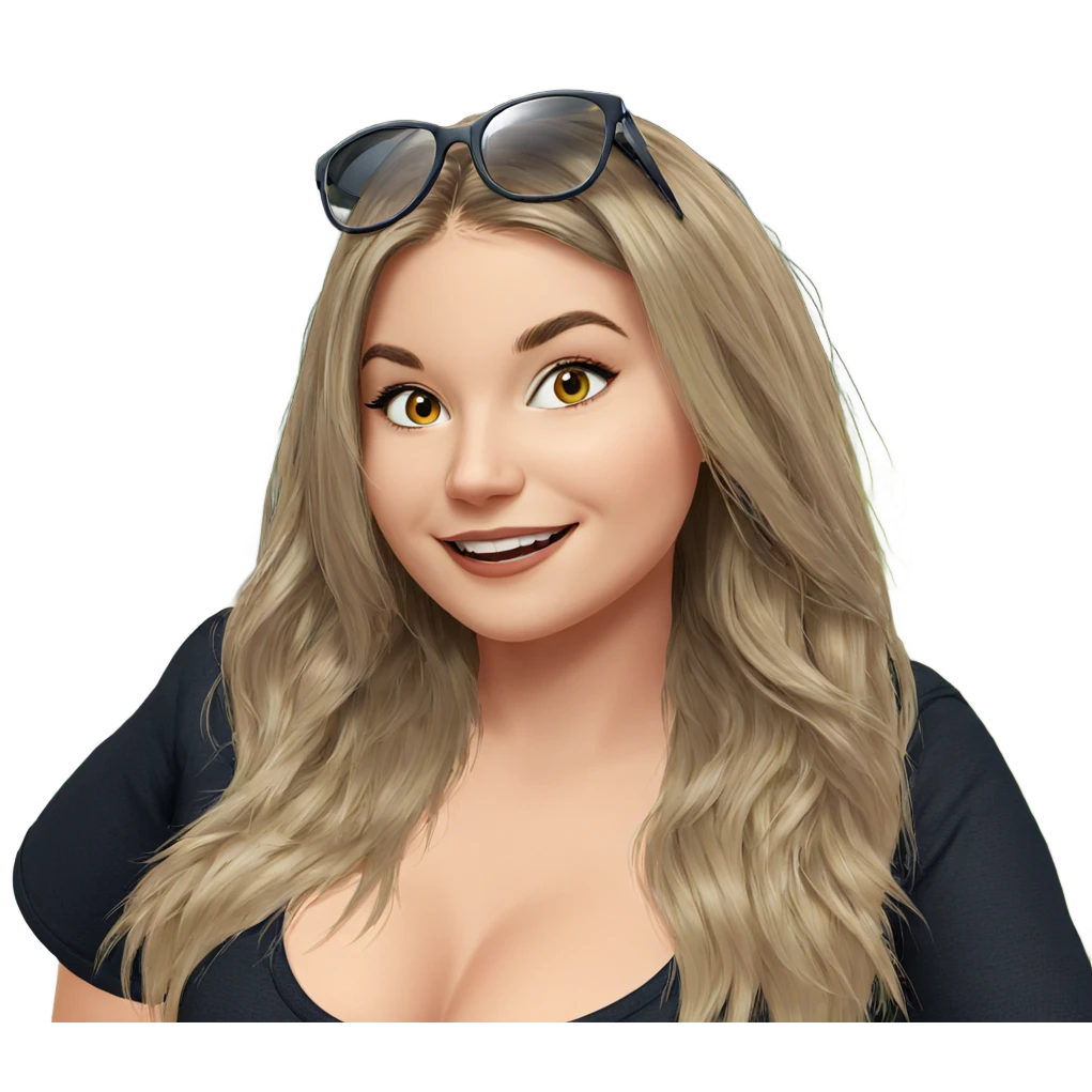 smiling girl with glasses emoji