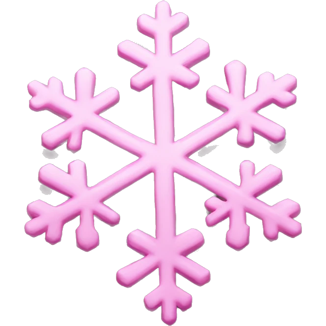 Pink snowflake emoji