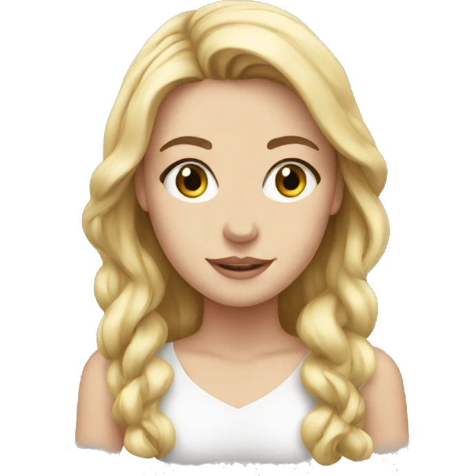 A white girl very beautiful  emoji