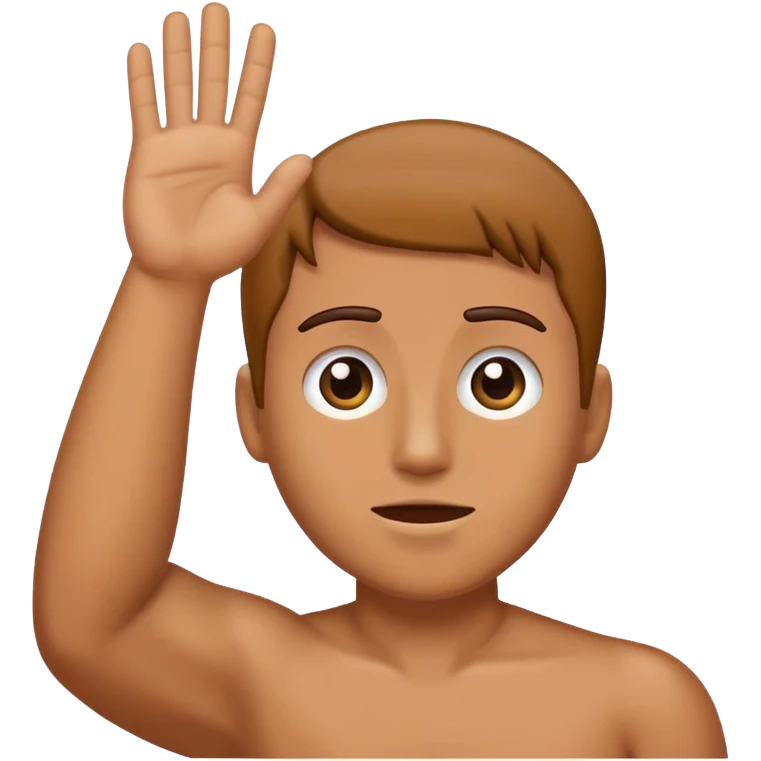 raise your hand as if to say I don't know emoji