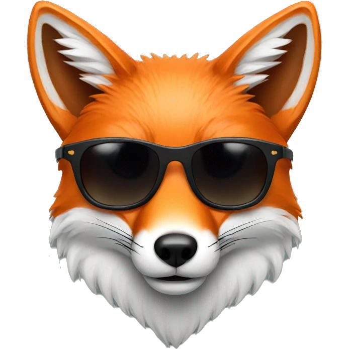 Fox with sunglasses emoji