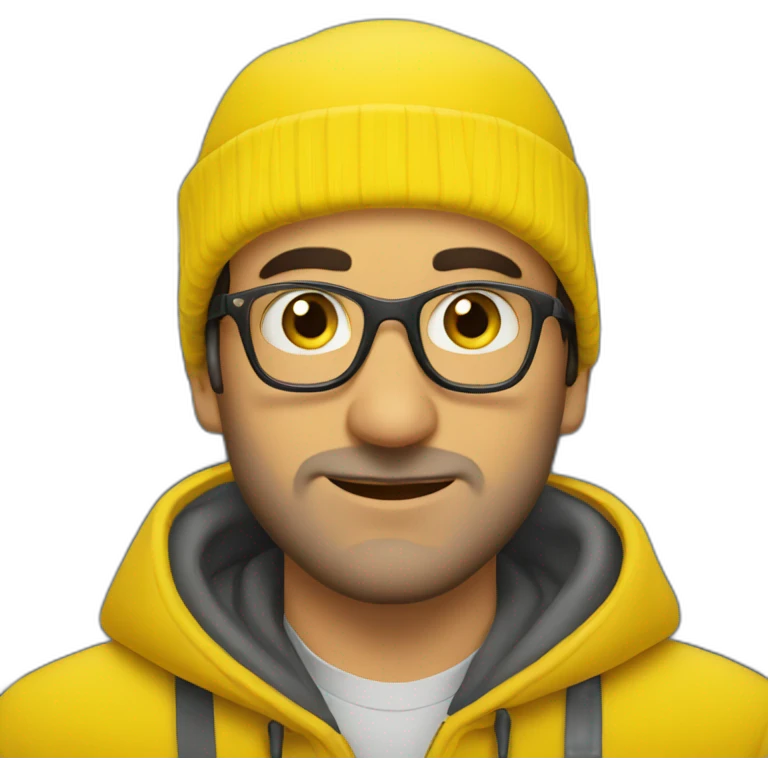 Armenian men in yellow clothing in the bus emoji