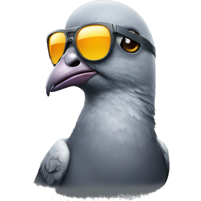 Pigeon with sun glasses emoji