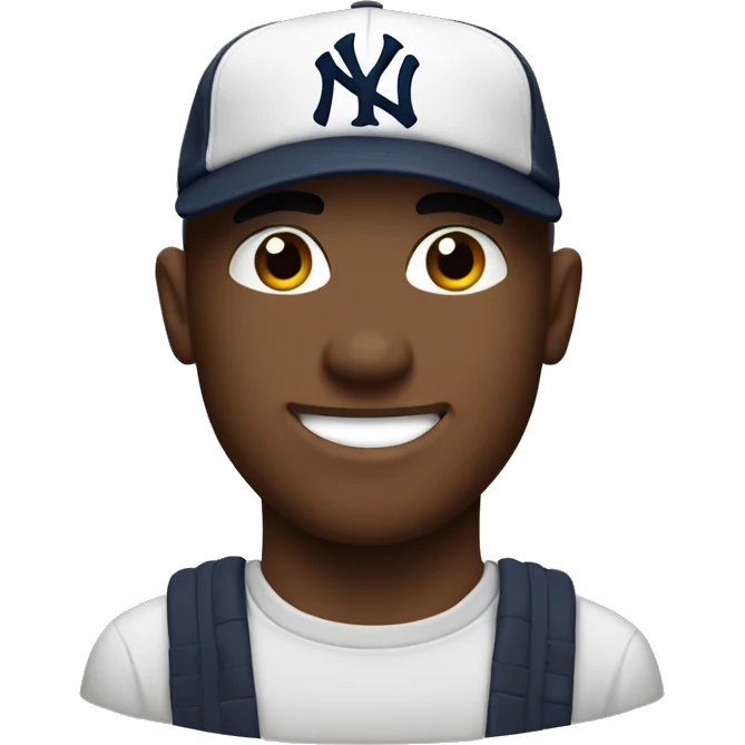 Brown NY yankee dad cap emoji