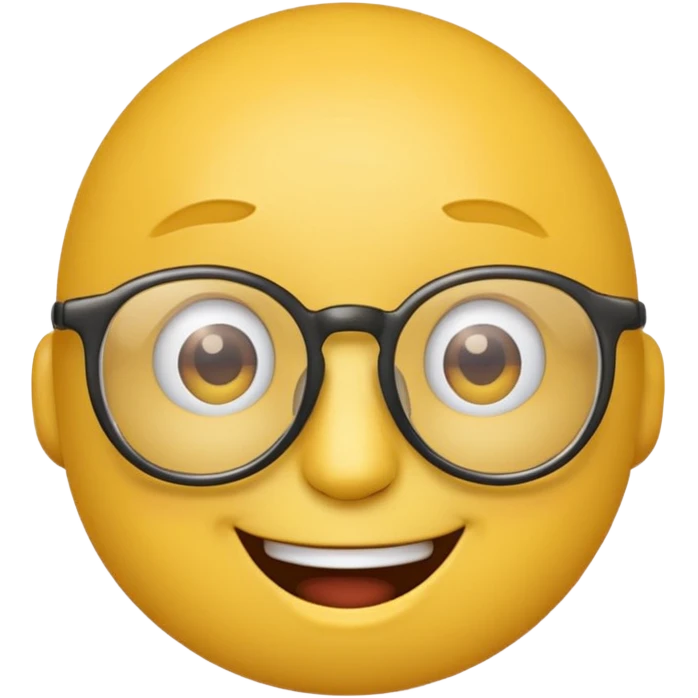 yellow emoji in glasses emoji