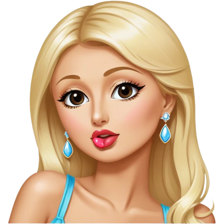 paris hilton send kisses emoji