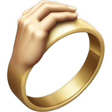 ring whit hand emoji