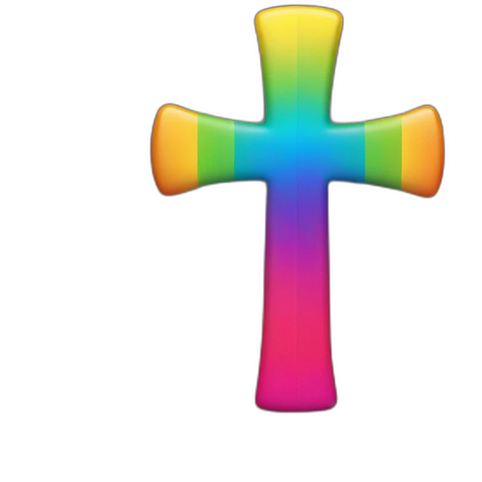 gay pride christian cross emoji