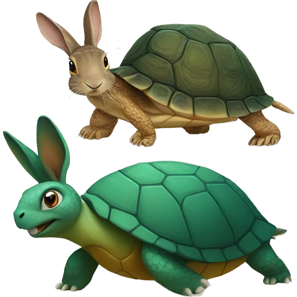 turtle and hare emoji