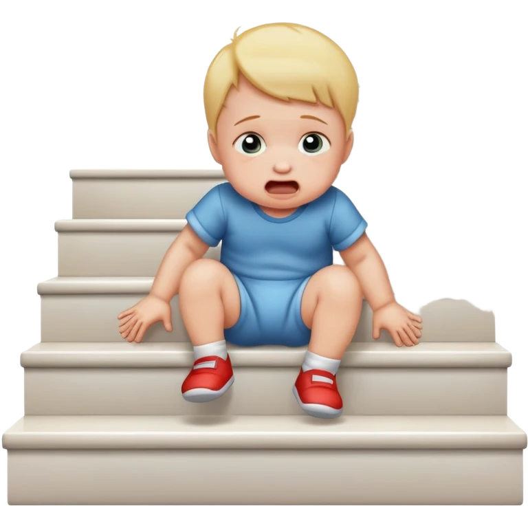 Baby falling dow stairs emoji