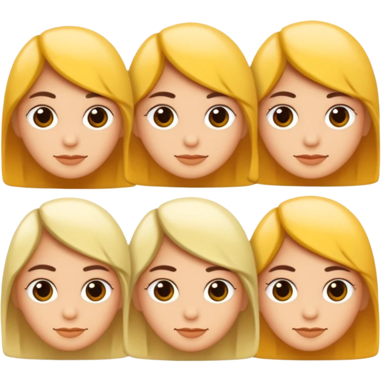 5 personas de diferentes estilos, que solo sea un rubio emoji