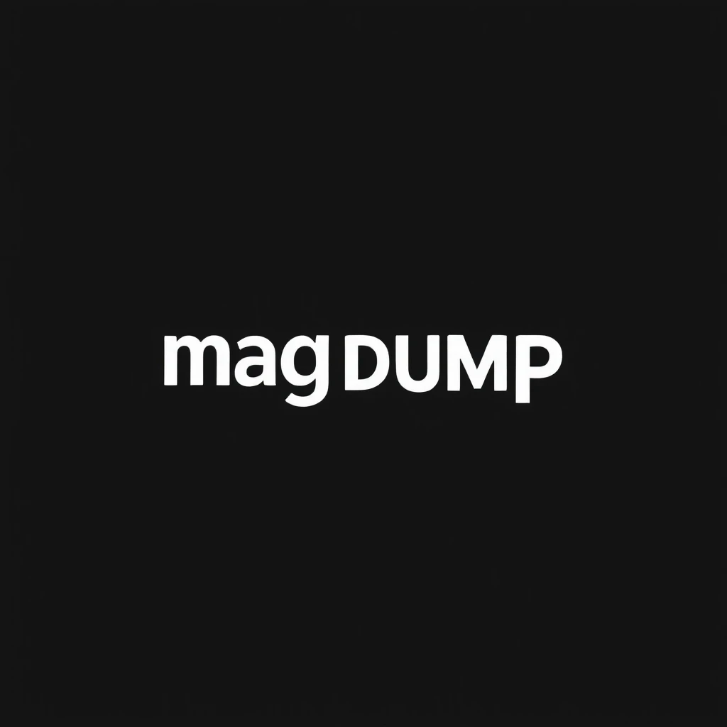 a logo, resembling that of a video site, for the text: "mag DUMP" emoji