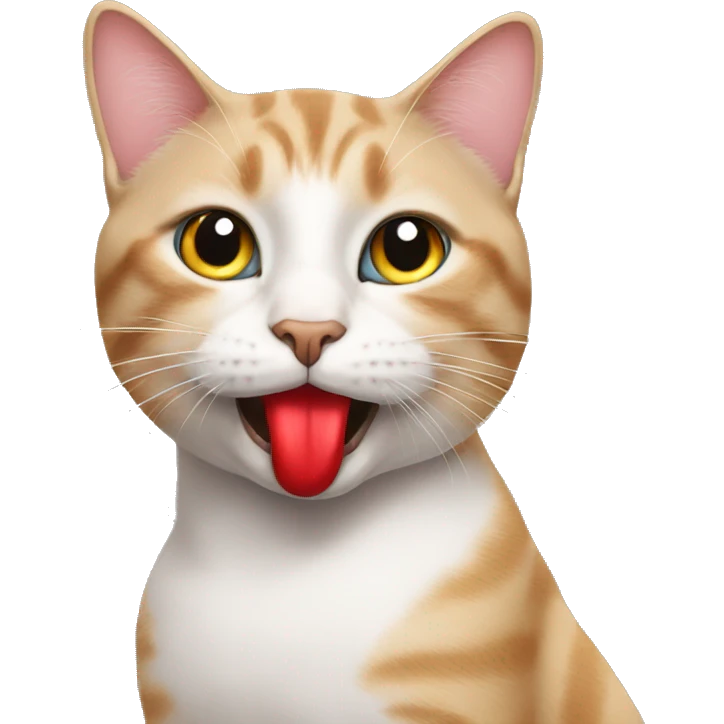 Cat with lipstick emoji