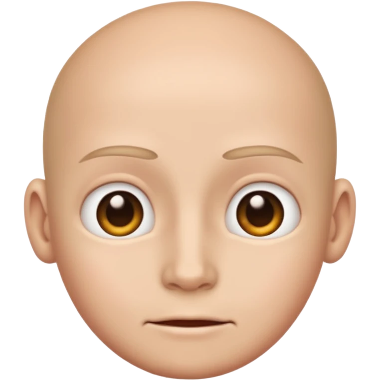 Human emoji with *NO* eyebrows staring into your soul  emoji