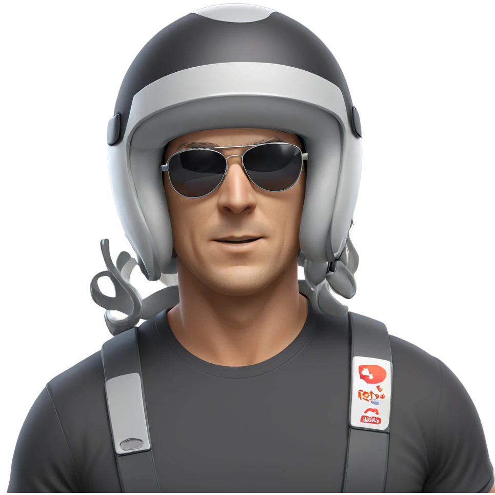 cool guy with helmet and shades emoji