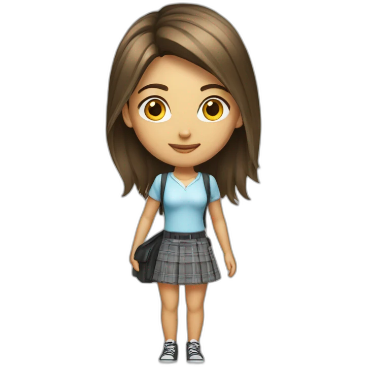 Sexy student girl skirt emoji
