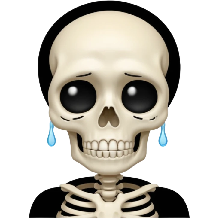 Squelette qui pleure emoji