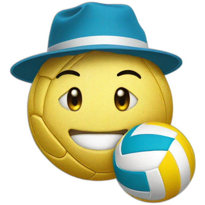 volleyball with coya hat emoji